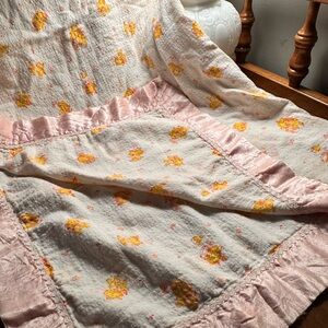Kittens Pink and Cream Baby Blanket